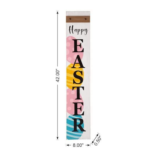 Glitzhome® 42" Wooden Happy Easter Porch Sign